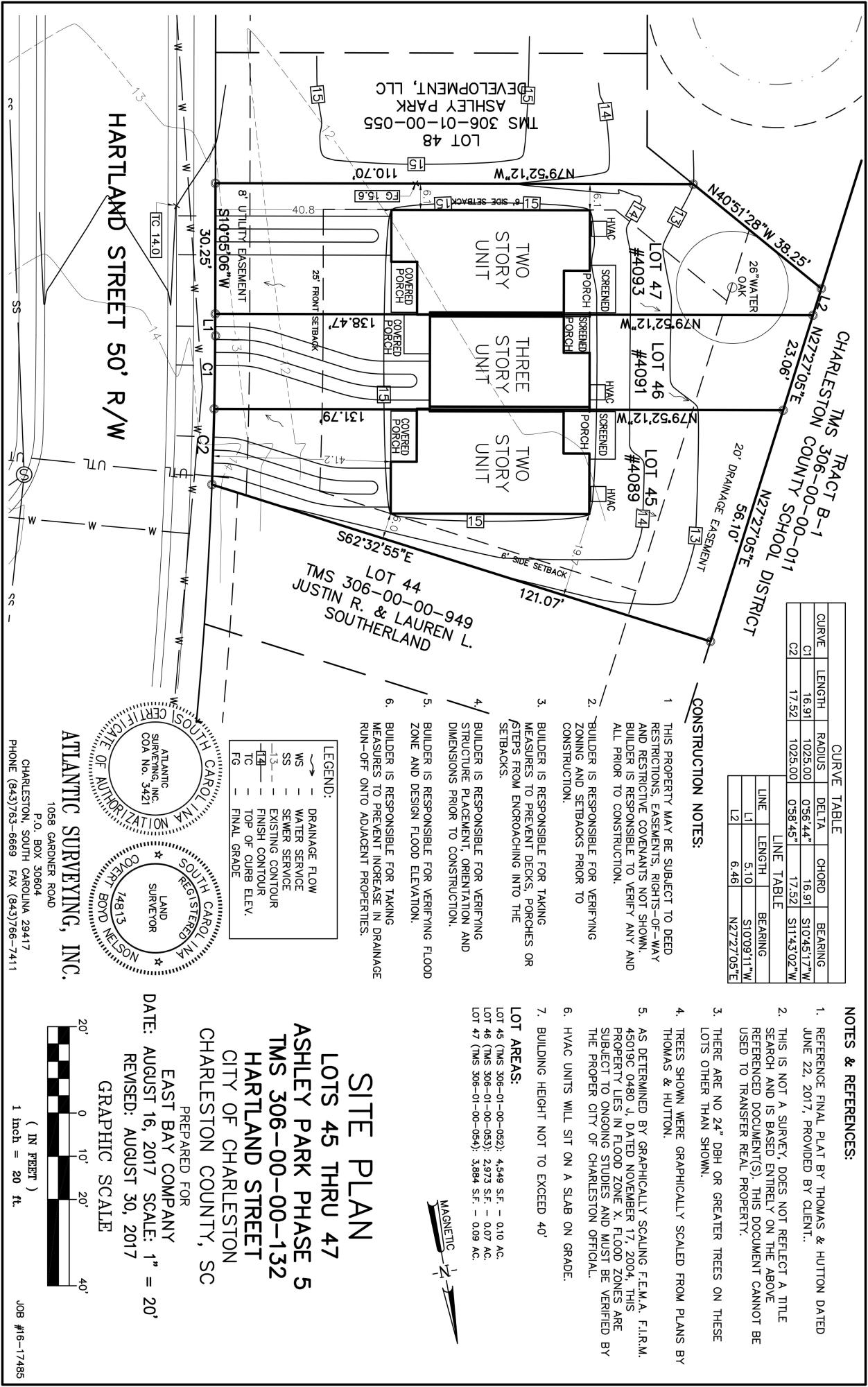 4147 Rigsby Lane, Unit 62 Charleston, SC 29414 - Photo 2 of 2 Lot_45-47_PlotPlan(8-30-17)