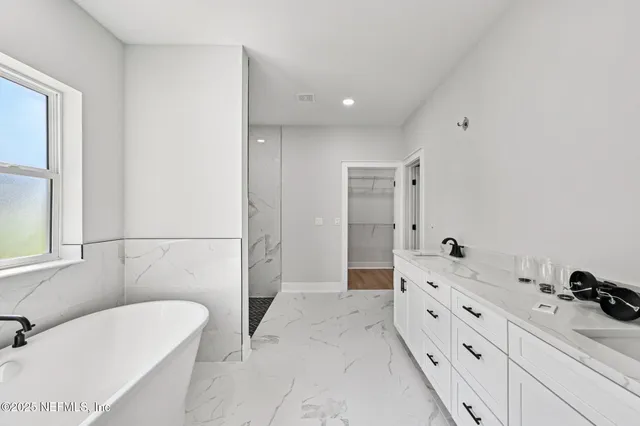 a view of backyard with green space