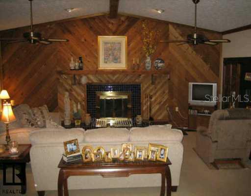 Exterior Front - Beautiful Fireplace