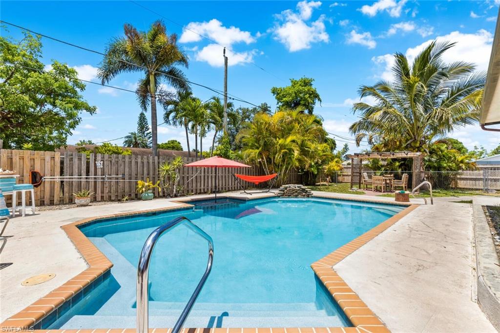 View of pool featuring a patio area