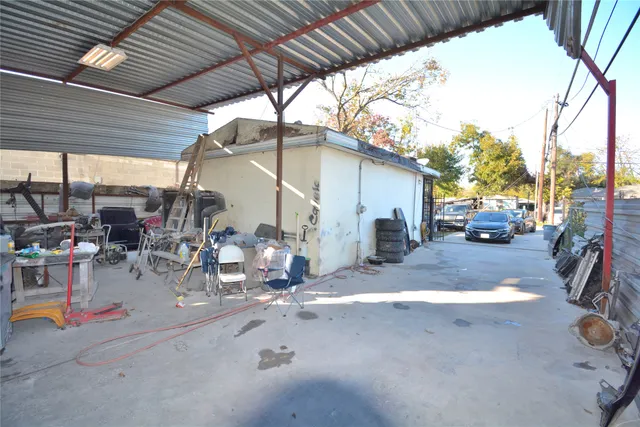 a backyard of a house