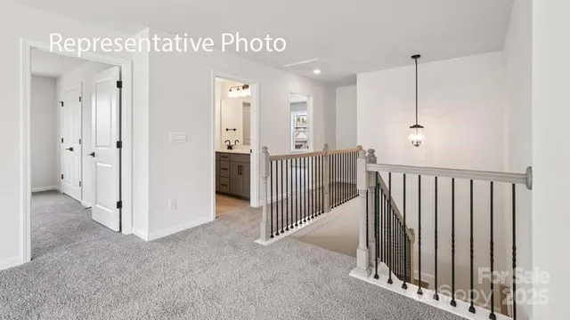 a view of a hallway with entryway