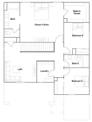 a balcony with table and chairs