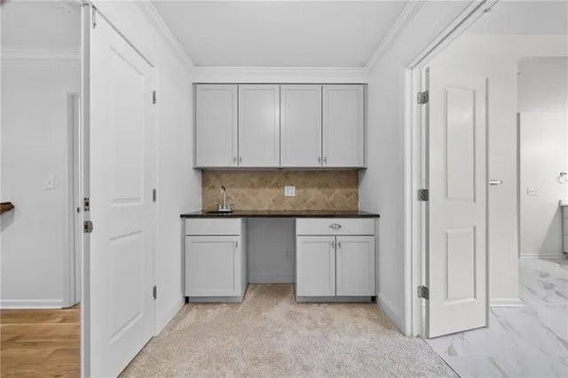 a view of backyard with green space