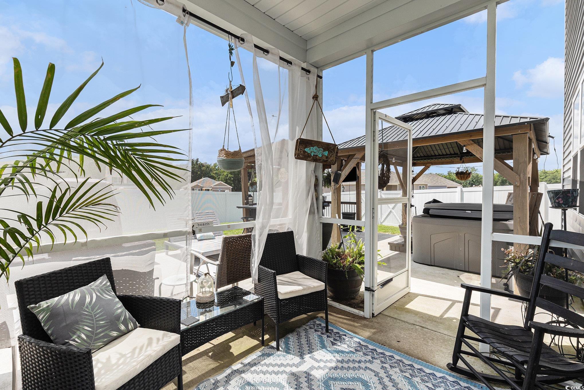 651 Choctaw Drive Conway, SC 29526 - Photo 25 of 37 Sunroom / solarium featuring a hot tub