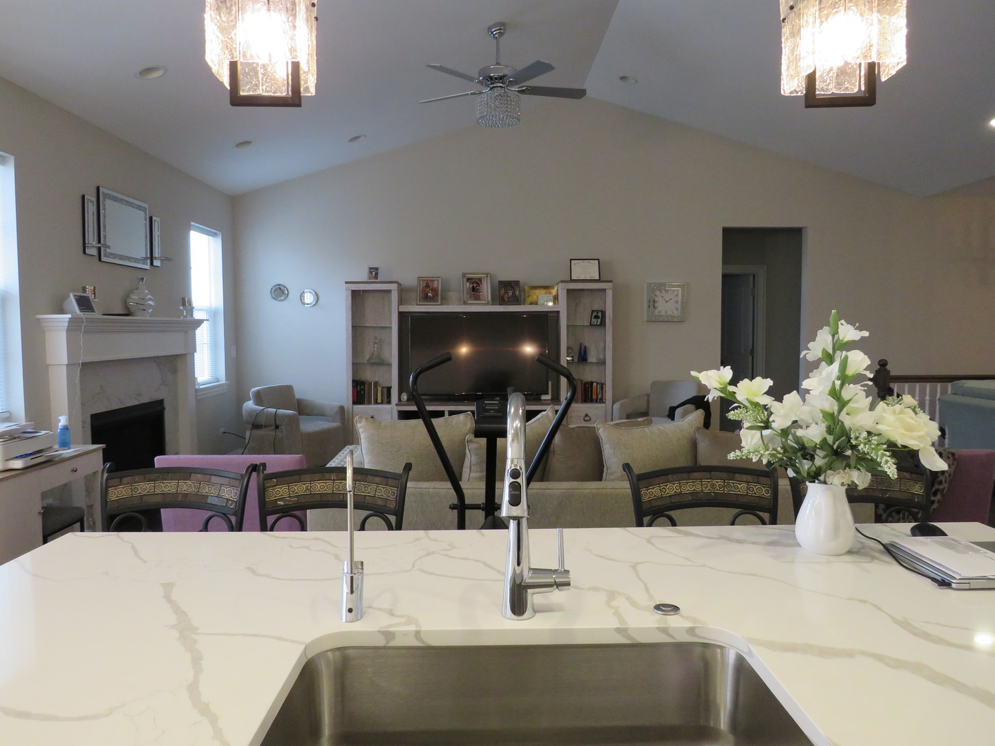 21407 Bay Tree Court Shorewood, IL 60404 - Photo 20 of 53 a living room with furniture and a fireplace