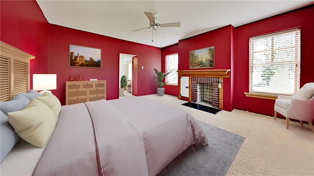 8150 Peebles Road Pittsburgh, PA 15237 - Photo 13 of 25 a bedroom with a bed dresser and a large window