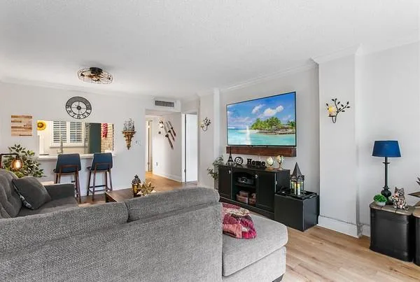a living room with furniture and window