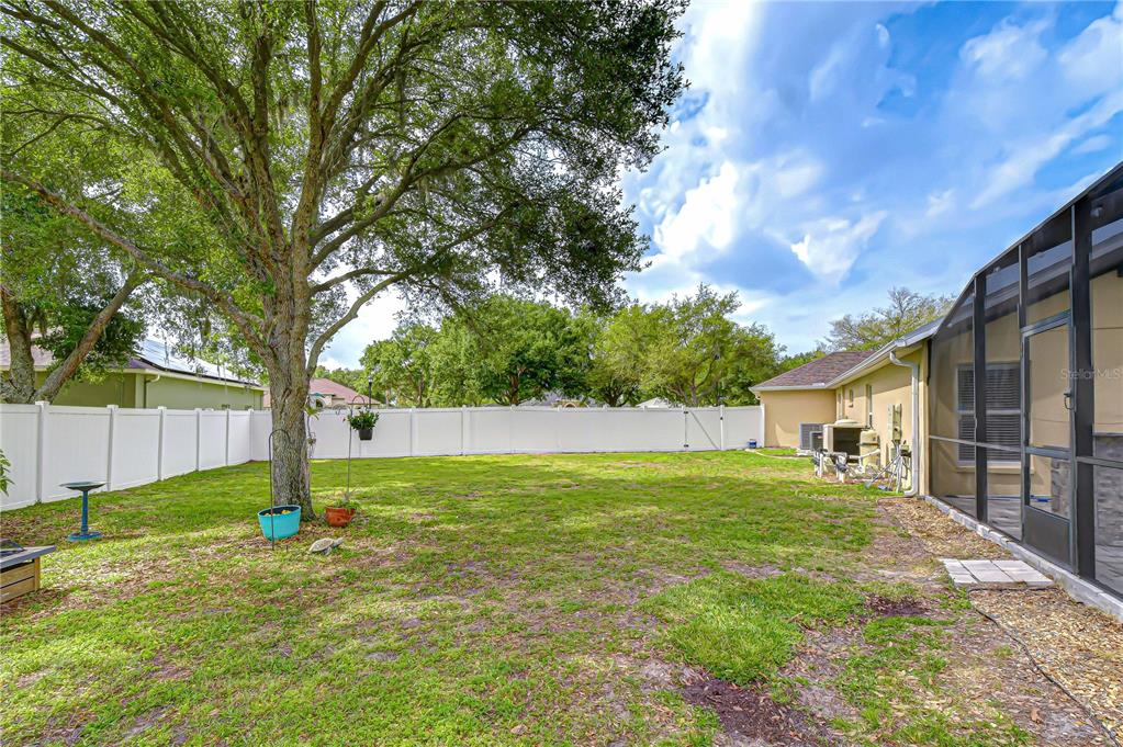 14112 Creek Run Drive Riverview, FL 33579 - Photo 36 of 40 a view of a backyard with a small cabin