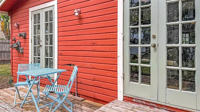 a view of a outdoor seating area
