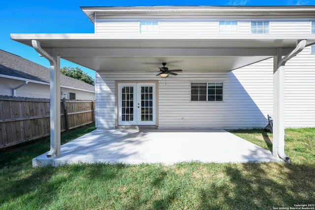a backyard of a house
