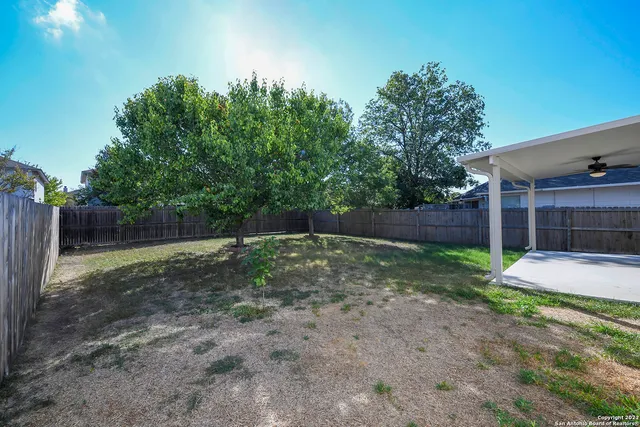 a backyard of a house