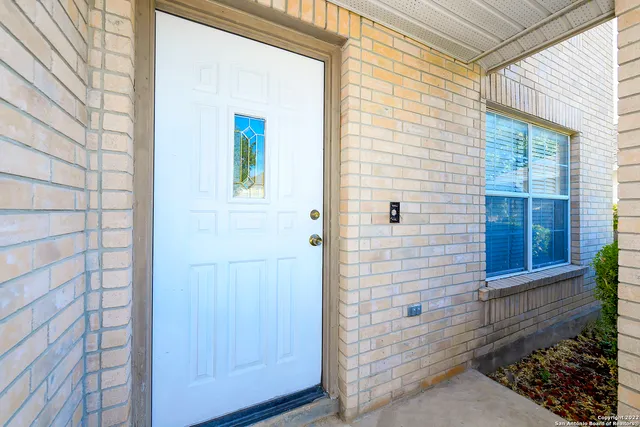 a view of front door of house