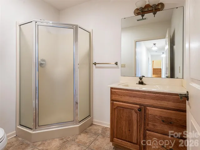 a view of a lake with a deck