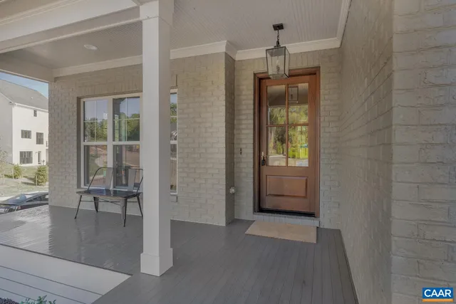 a view of a balcony with lake view