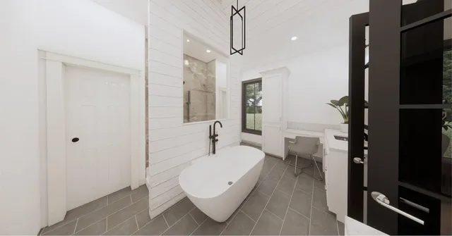 a bathroom with a sink a toilet and a shower