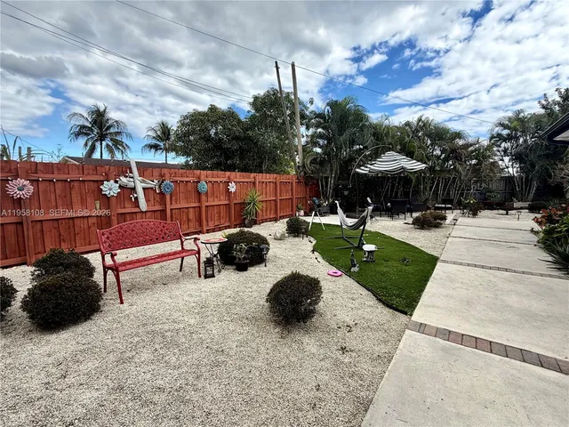 a view of outdoor space with garden