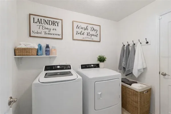a room with storage and utility