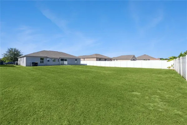 a house view with garden space
