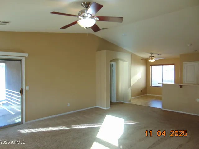 an empty room with a window