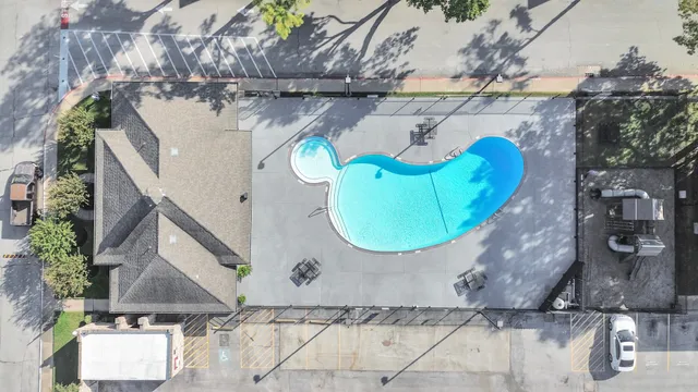 a aerial view of a house