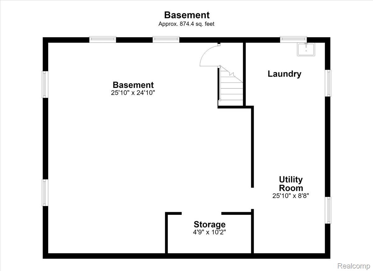11802 Columbia Street Redford, MI 48239 - Photo 38 of 39 Basement Floor plan