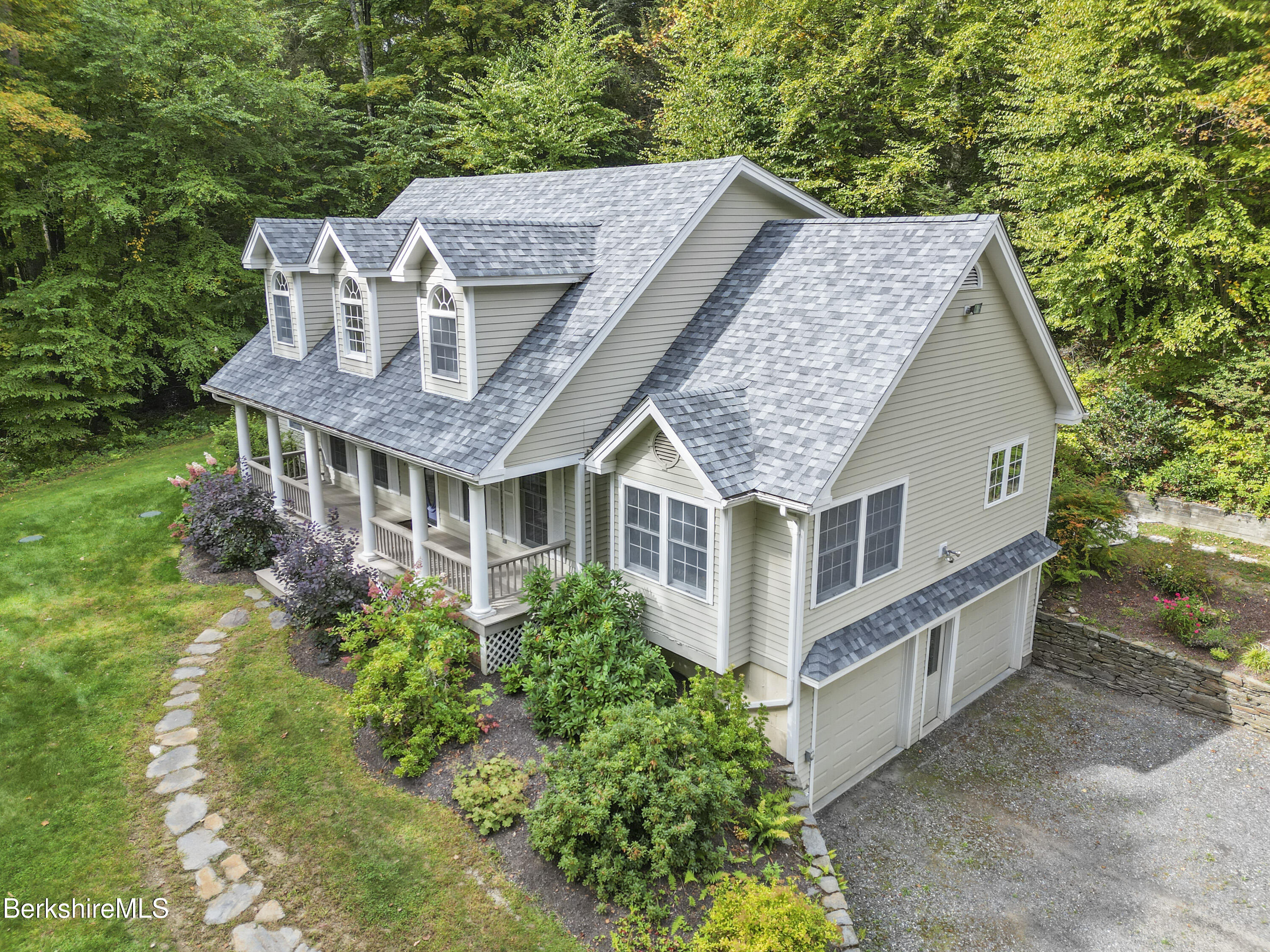 905 W Road Sheffield, MA 01230 - Photo 55 of 60 a aerial view of a house with a yard plants and large tree