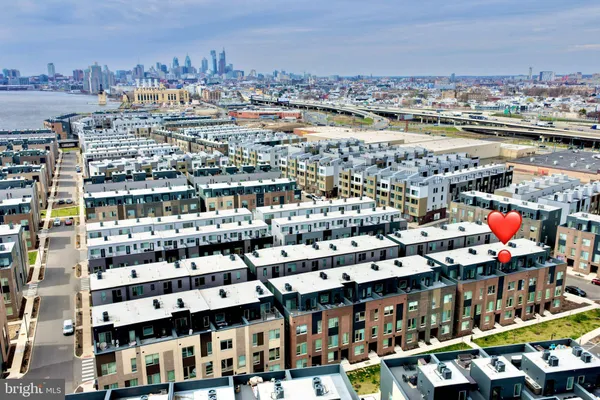 a city view with tall buildings