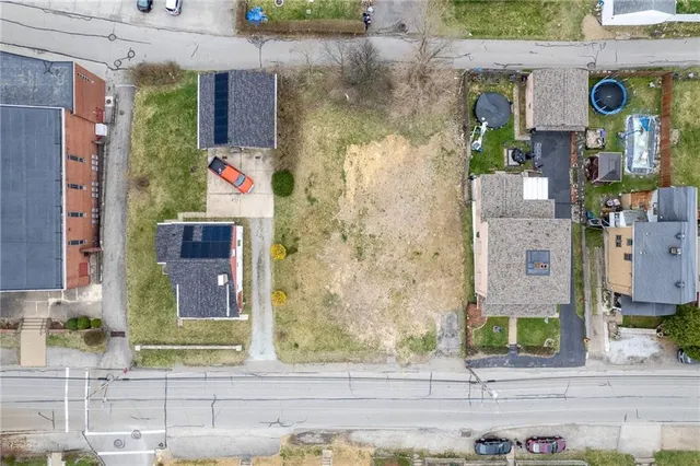 a front view of a building with outdoor area