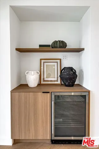 a kitchen with a stove and a microwave