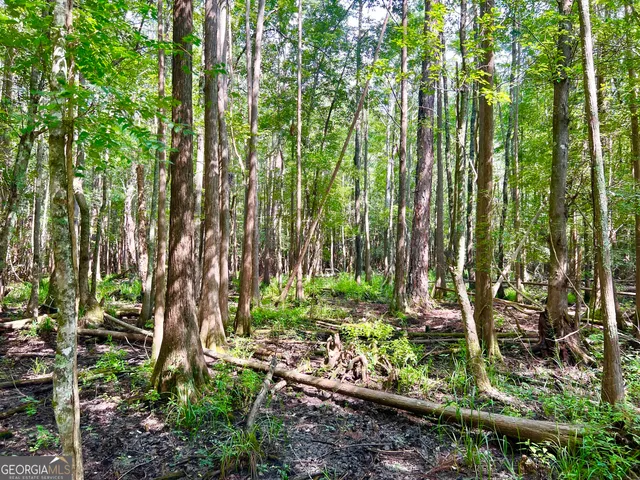 a view of a balcony with yard