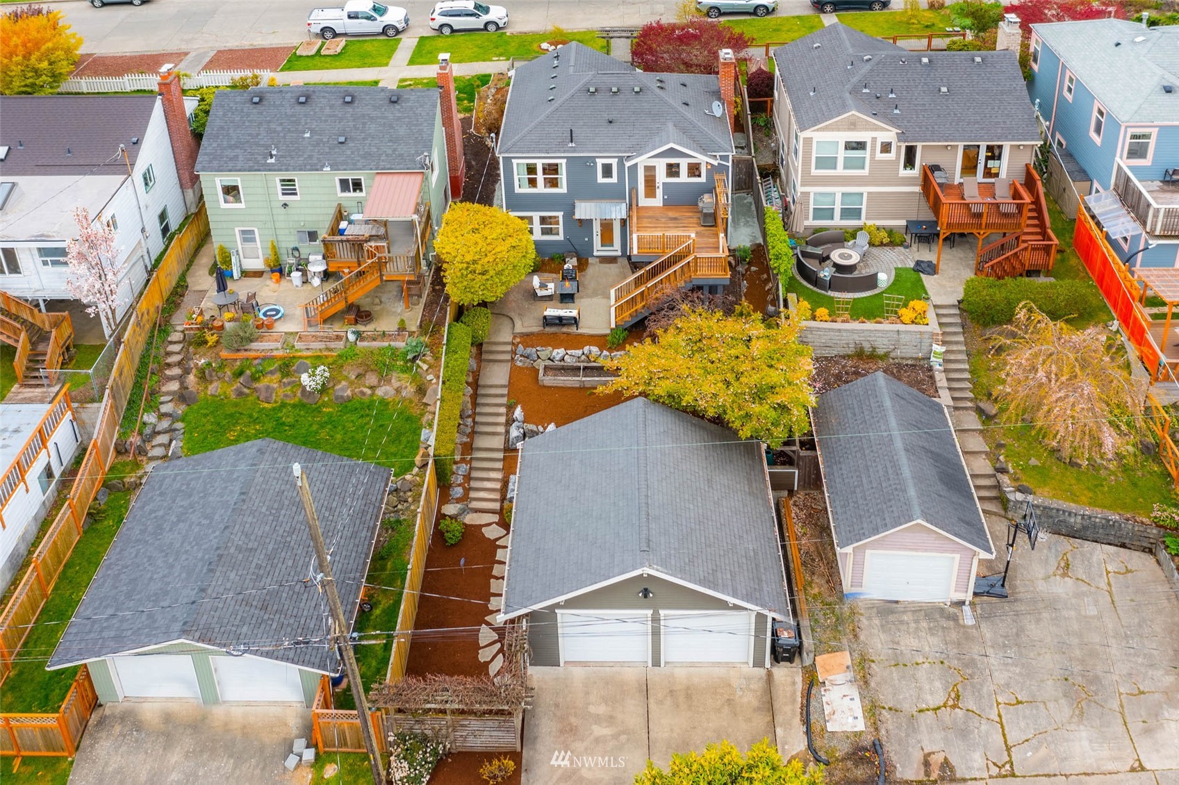 4110 38th Avenue Southwest Seattle, WA 98126 - Photo 28 of 29 an aerial view of residential houses with outdoor space