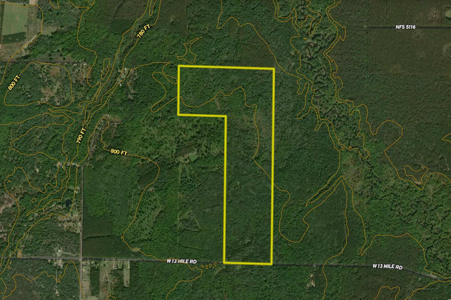 13 West 13 Mile Road, Unit PAR A Bitely, MI 49309 - Photo 16 of 16 Contour Lines
