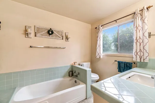 a view of a table with chairs