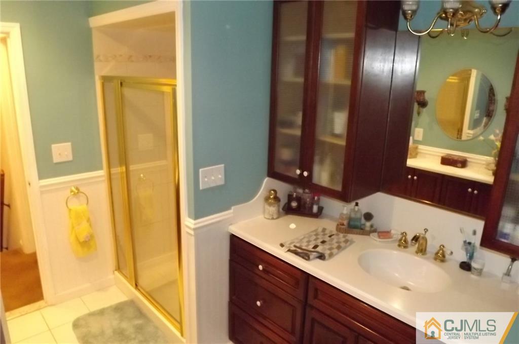 93 Magnolia Road Iselin, NJ 08830 - Photo 18 of 25 a bathroom with a sink and a mirror