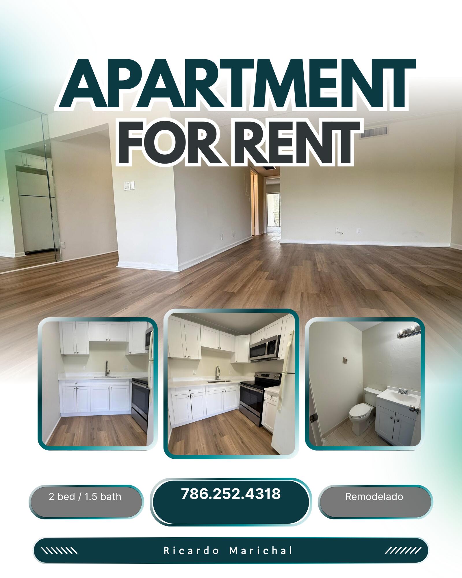 Green and White Modern Apartment for Ren