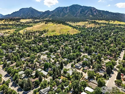 a view of an outdoor space and a mountain