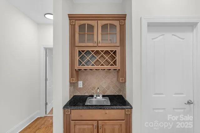 a room with cabinets