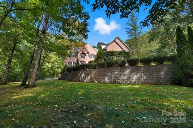 a view of backyard with green space