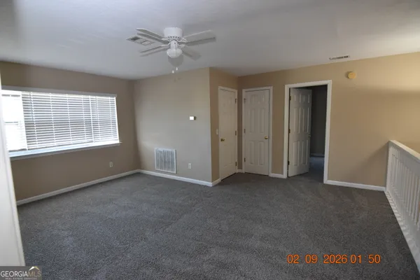 an empty room with a window