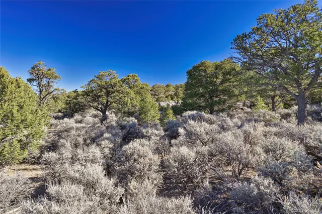 a view of a large building with a mountain in the background
