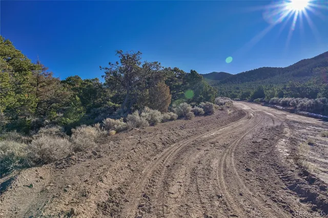 a view of an outdoor space with mountain view