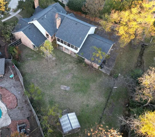 a view of a porch with a tv