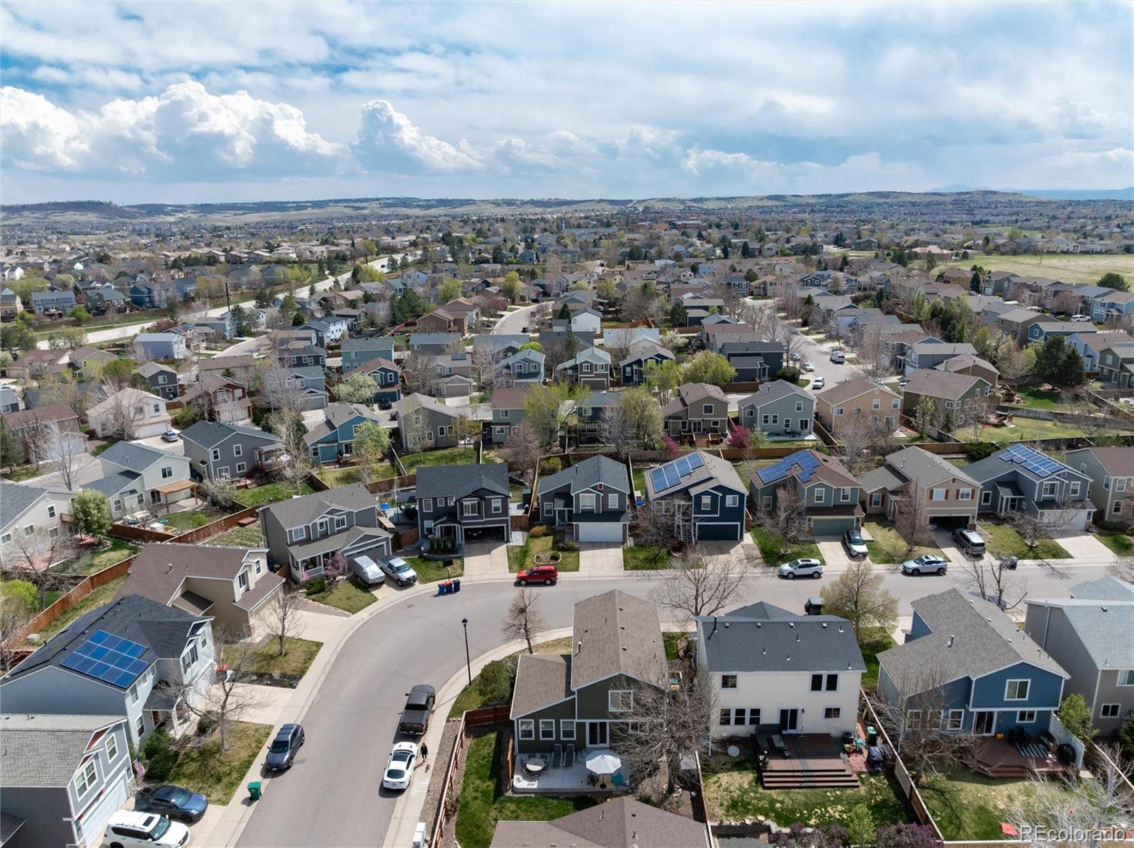 9867 Aftonwood Street Highlands Ranch, CO 80126 - Photo 33 of 41 an aerial view of a city