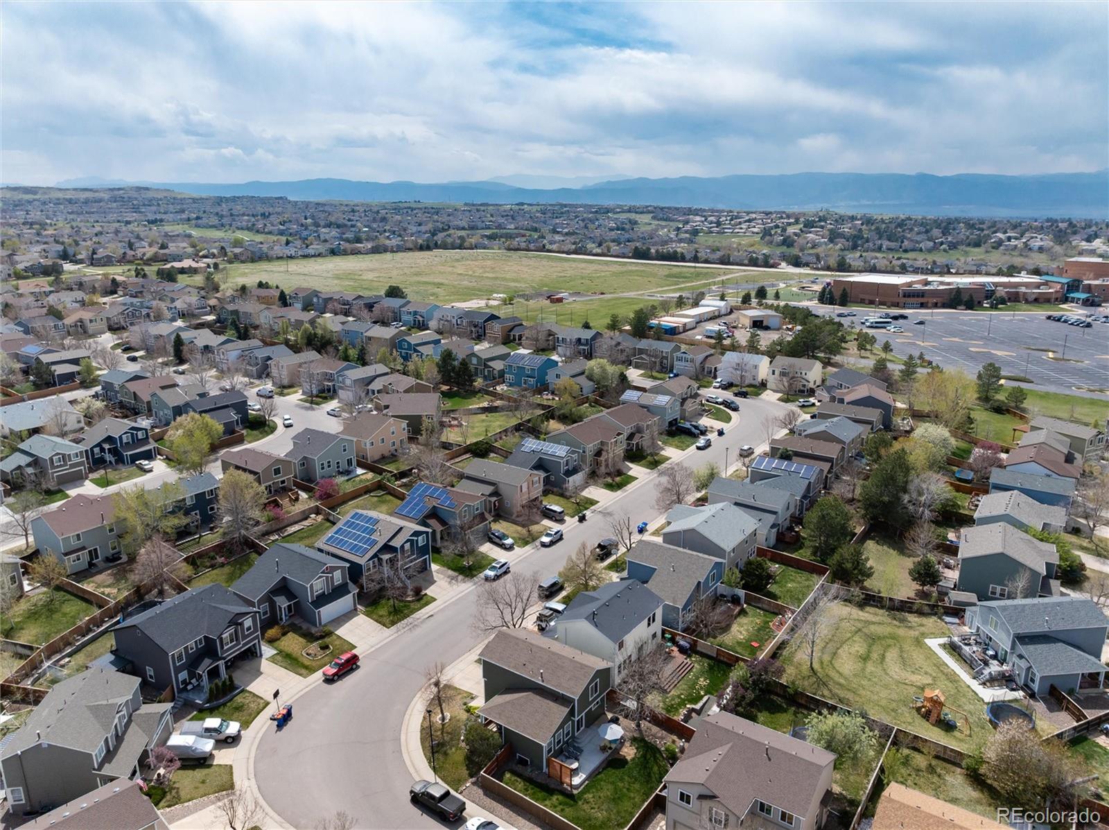 9867 Aftonwood Street Highlands Ranch, CO 80126 - Photo 34 of 41 an aerial view of a city