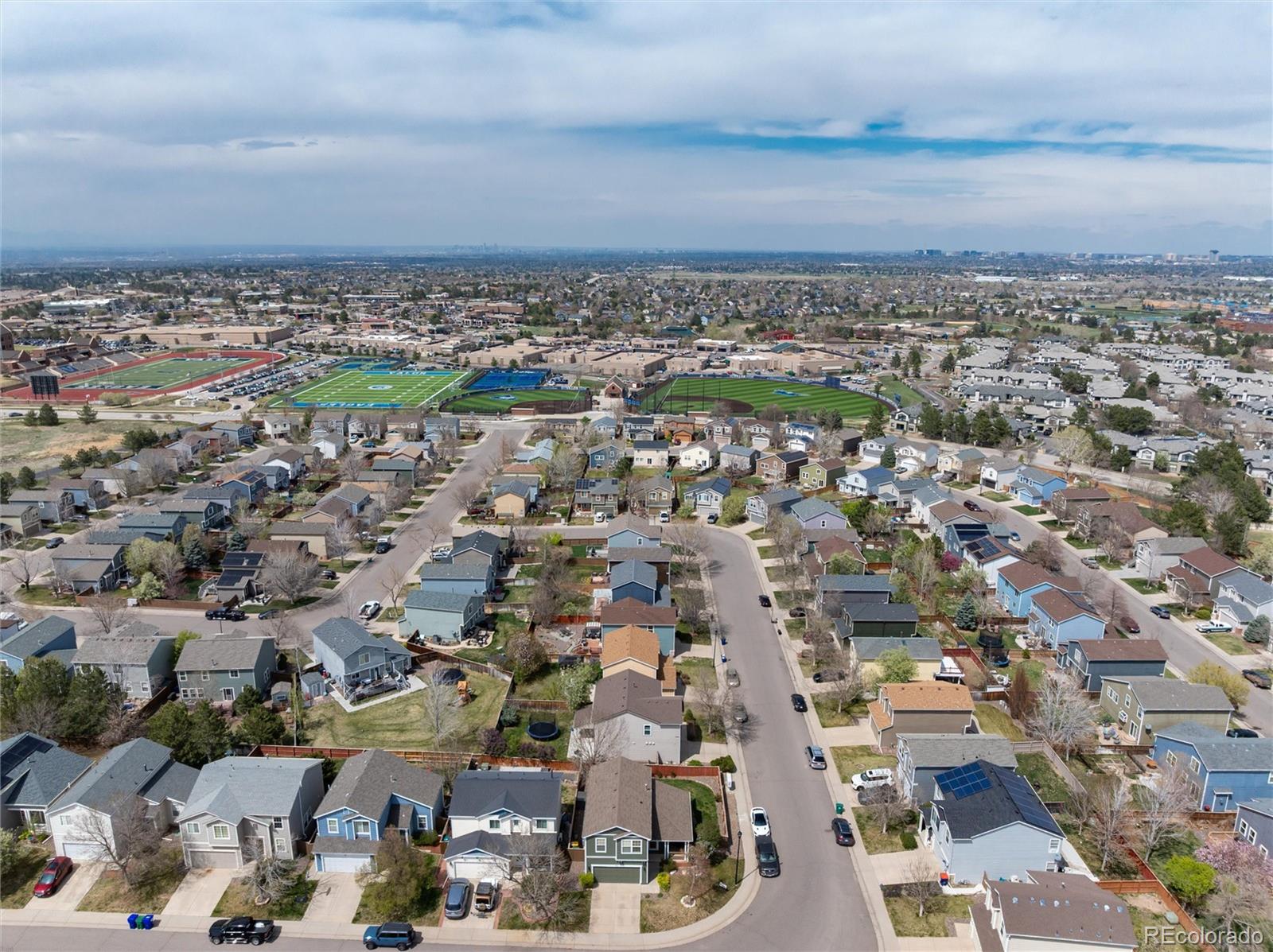 9867 Aftonwood Street Highlands Ranch, CO 80126 - Photo 35 of 41 an aerial view of a city
