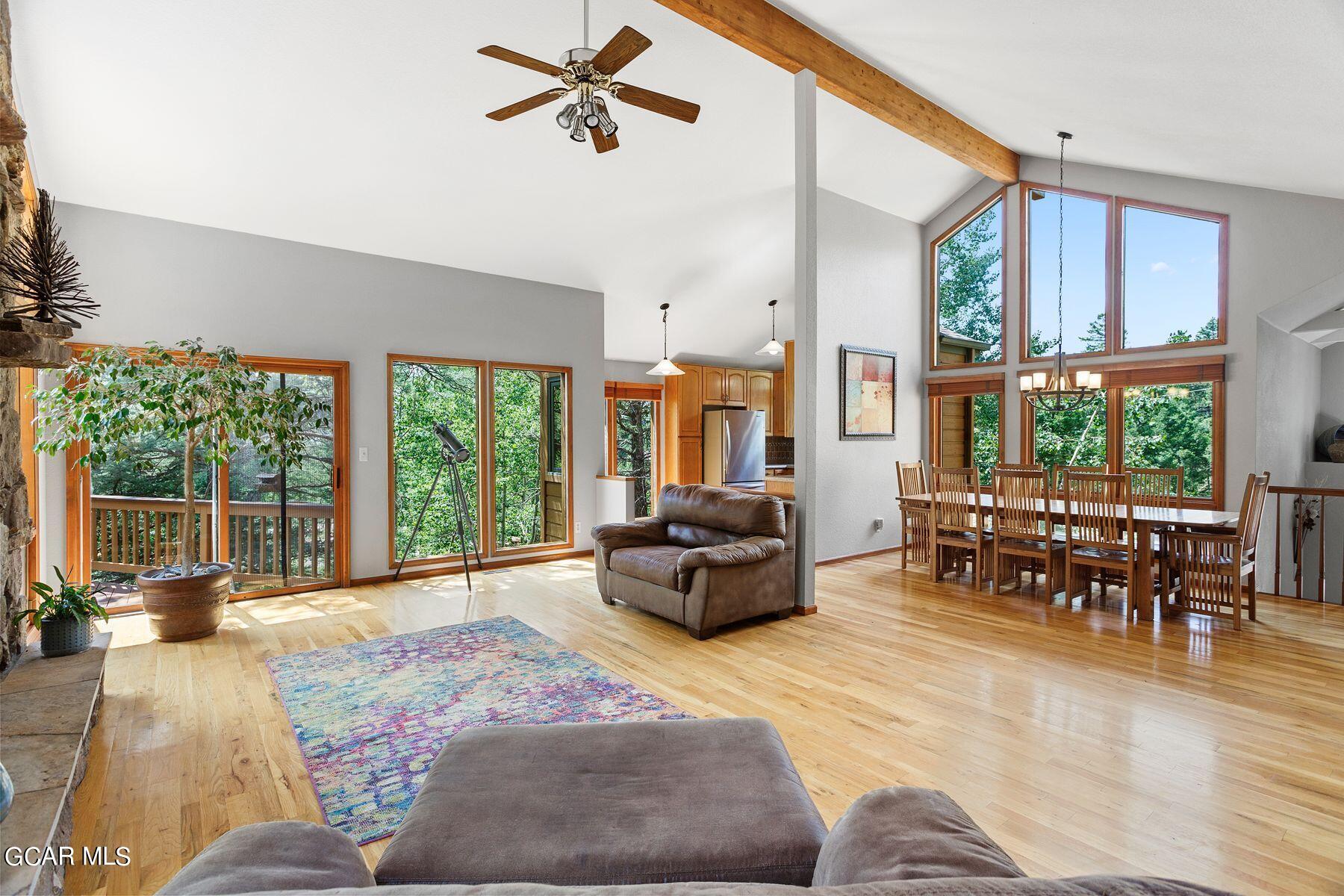 30539 Rand Road Conifer, CO 80433 - Photo 15 of 36 a living room with furniture and a large window