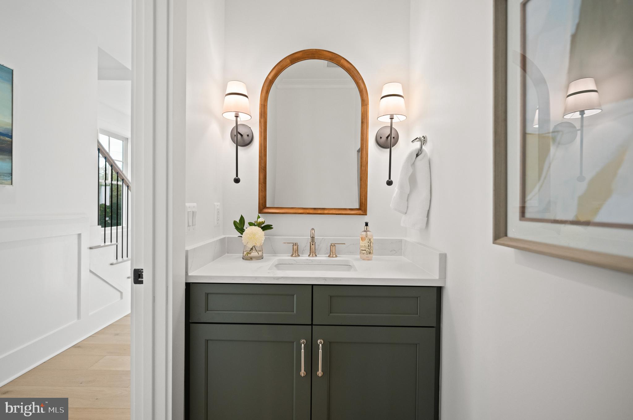 600 29th Road South Arlington, VA 22202 - Photo 11 of 62 a bathroom with a double vanity sink mirror and