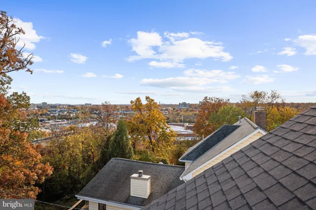 a living room with furniture potted plant and kitchen view