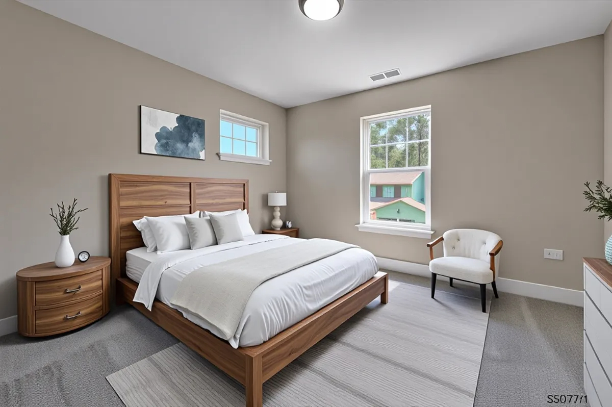 425 Haber Road, Unit 6 Cary, IL 60013 - Photo 15 of 18 a bedroom with a bed and a couch